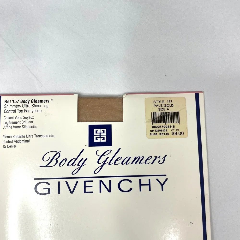 Vintage Givenchy Body Gleamers pantyhose Size A‎ pale gold Shimmery Control Top